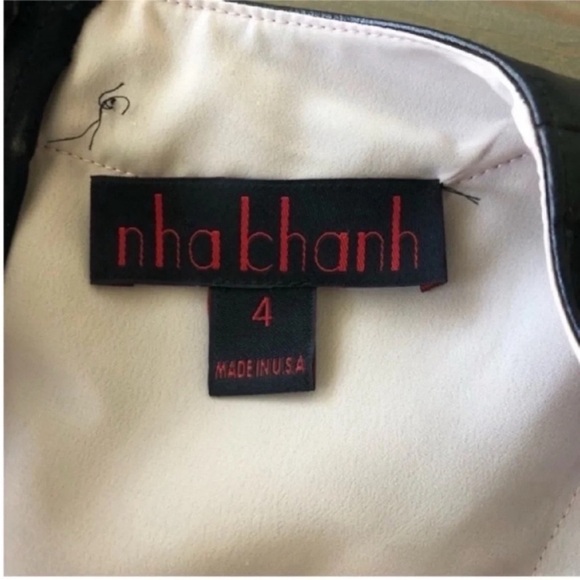 Nha Khanh Black Nude Chiffon Mini Dress - Picture 5 of 6